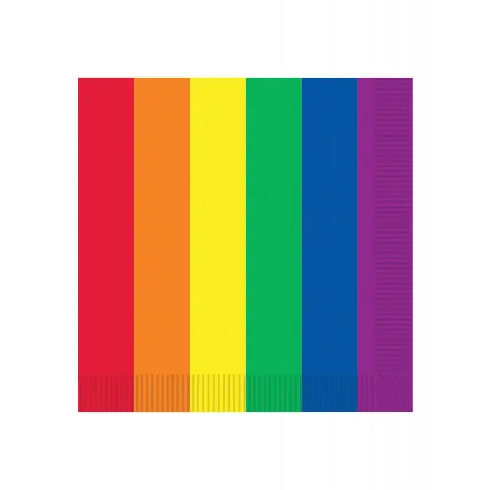 Pride Luncheon Napkins Rainbow Pack 16 Count – Party Supplies Grab Now