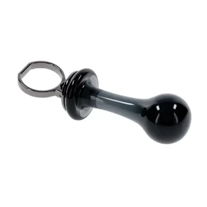 Original Gender X Blow Pop Glass Anal Plug Black Sleek Nonporous