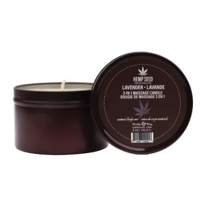 Worldwide Shipping Earthly Body Suntouched Hemp Candle - 6 oz Round Tin Lavender