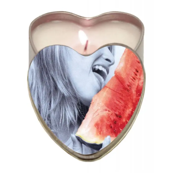 Earthly Body Suntouched Hemp Edible Candle - 4.7 oz Heart Tin Watermelon Best Price