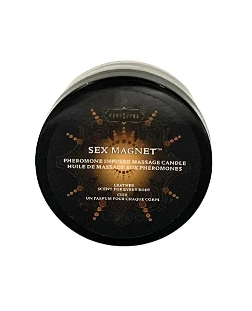 Sale Kama Sutra Sex Magnet Pheromone Mini Massage Candle - Leather - 1.7 oz