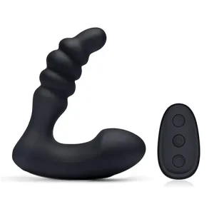 Blue Line Vibrating Prostate Prodder w/Remote - Black Fresh Stock