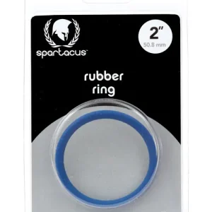 Handmade Spartacus 2" Rubber Cock Ring - Blue