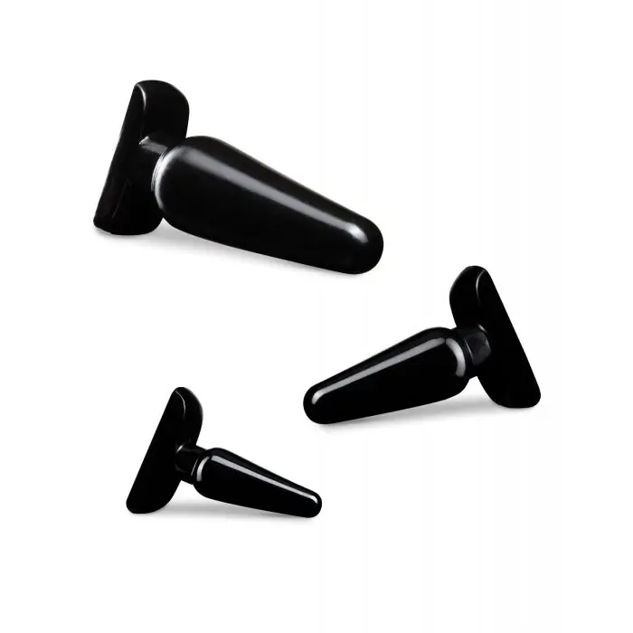 Limited Edition Blush Anal Adventures Basic Plug Kit - Black