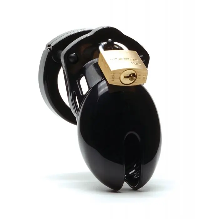 CB-6000S 2 1/2" Cock Cage & Lock Set - Black Fan Favorite
