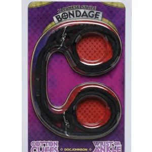 Price Drop Japanese Style Bondage Wrist or Ankle Cotton Rope - Black