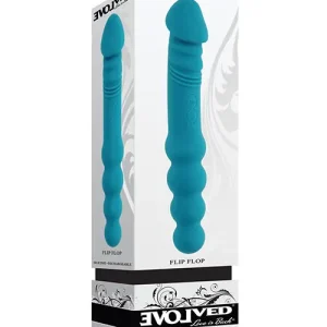 Get Yours Evolved Flip Flop Dual-Sided Vibrator - Teal