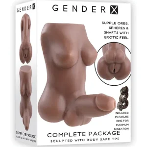 Last Chance Gender X Complete Package Multi Function Stroker - Dark