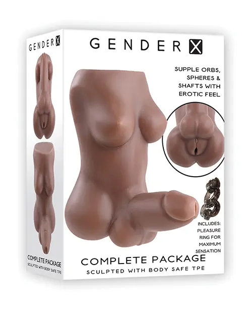 Last Chance Gender X Complete Package Multi Function Stroker - Dark