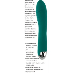 Brand New Gender X Pirouette Twirling Vibrator - Teal