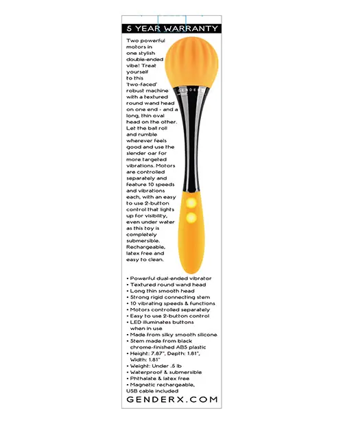 Gender X Sunflower Double Ended Vibe - Yellow Hot Deal
