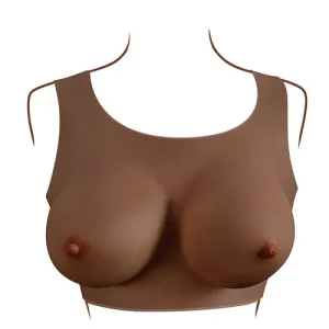 Gender X Realistic Undergarments Plate D-Cup - Dark No Minimum Order