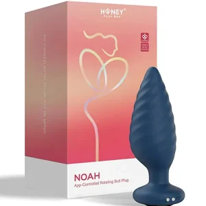 Professional Grade Noah App-Controlled Rotating Butt Plug - Navy Blue