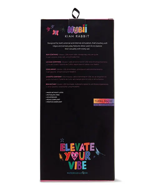 Direct From Manufacturer Nu Sensuelle Nubii Kiah Turbo Boost & Heating Dual Stim Rabbit - Pink