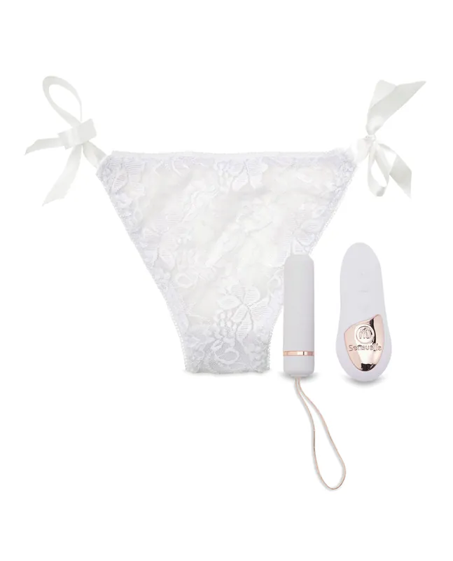 Nu Sensuelle Pleasure Panty Bullet w/Remote Control 15 Function - White Exclusive Offer
