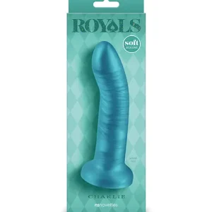 Buy Direct Royals 6" Charlie Curved Dildo - Metallic Teal